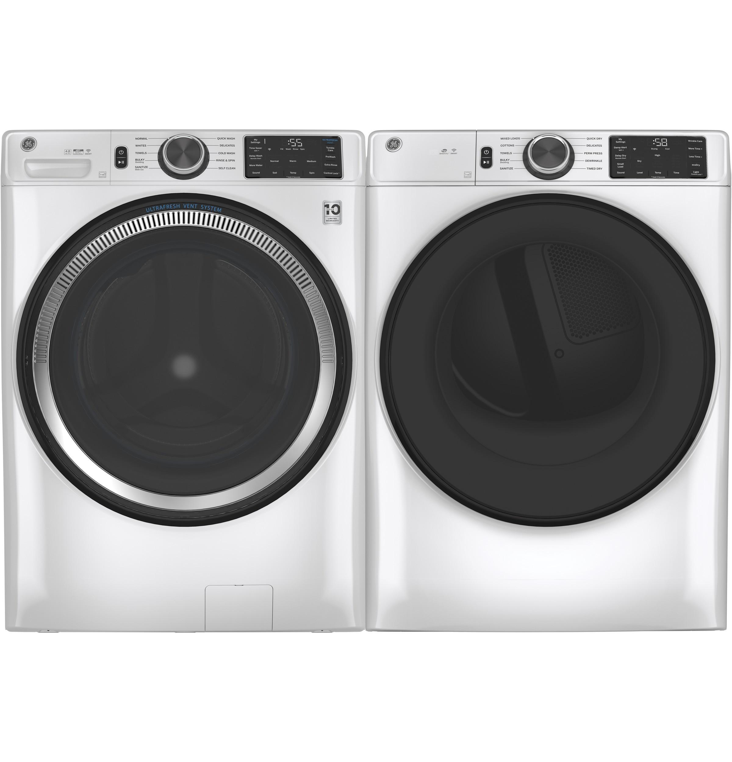 Rent to Own GE Appliances 4.8 cu. ft. Smart Front Load Washer & 7.8 cu